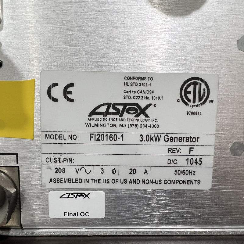 MKS FI 20160 1 Microwave Plasma Generator