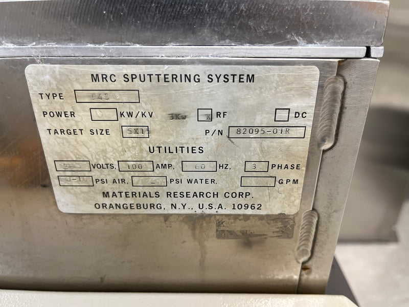 MRC 943 Sputtering System