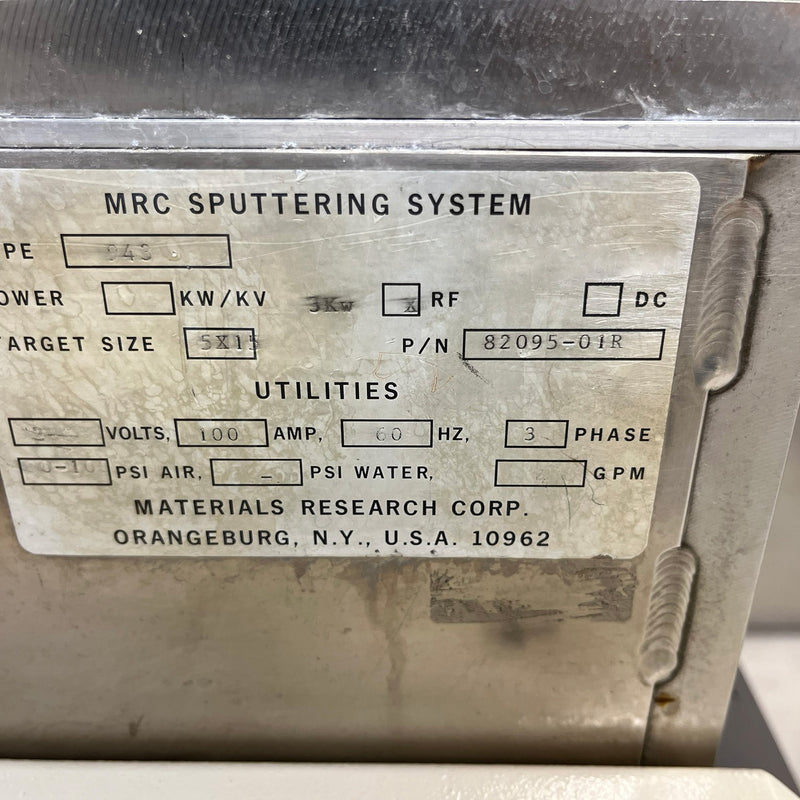 MRC 943 Sputtering System