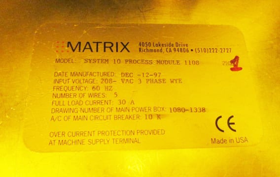 Matrix System 10 Plasma Stripper