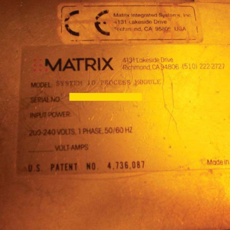 Matrix System 10, Model 1178 Plasma Stripper