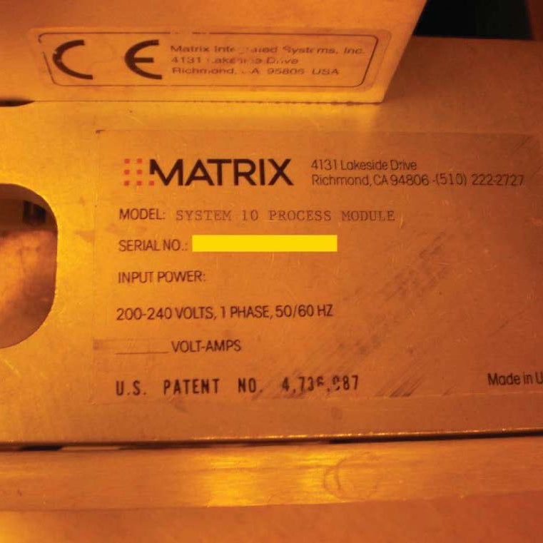 Matrix System 10, Model 1178 Plasma Stripper