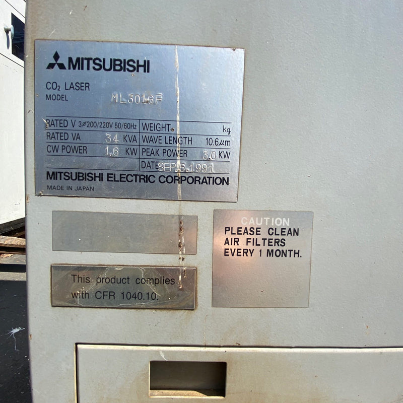 Mitsubishi ML 3016 F CO2 Laser