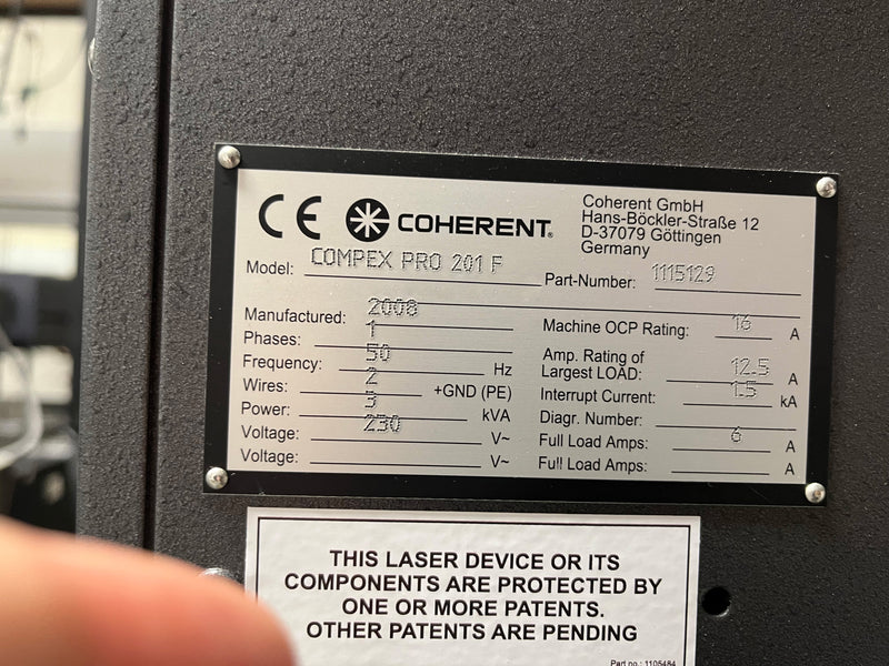 Coherent Compex Pro 201 F Laser