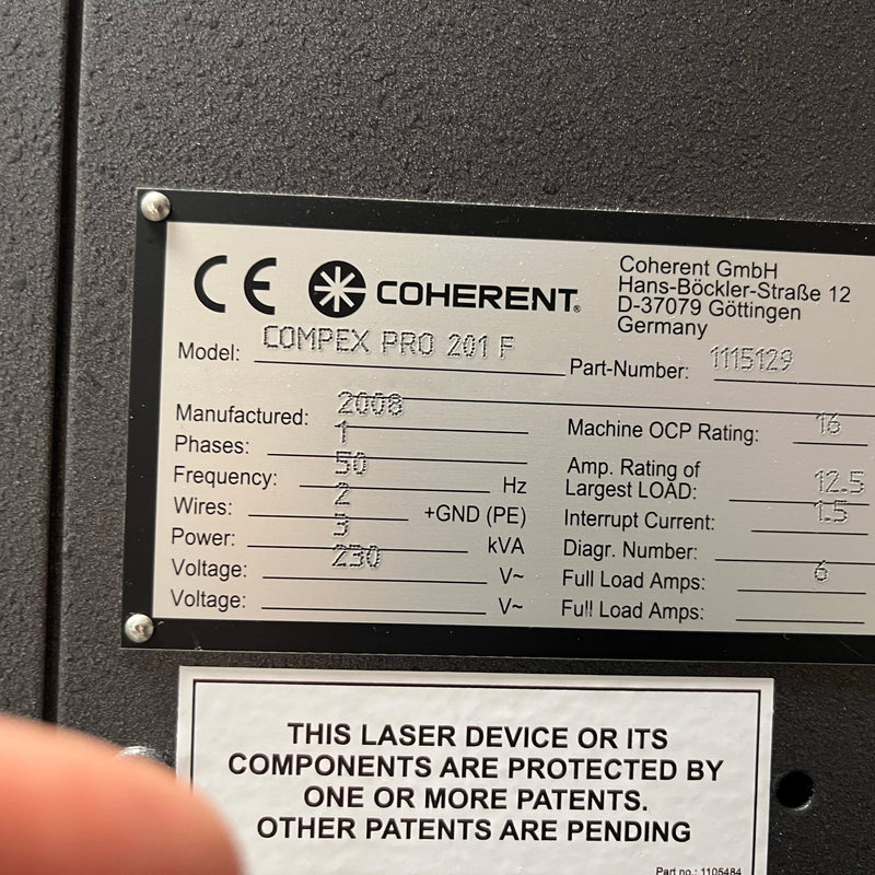 Coherent Compex Pro 201 F Laser