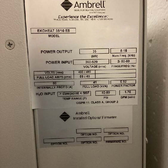 Ambrell Ekoheat 35 / 10 ES Induction Heater