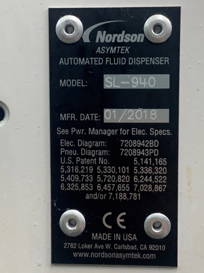 Nordson / Asymtek SL 940 E Automated Spray Machine