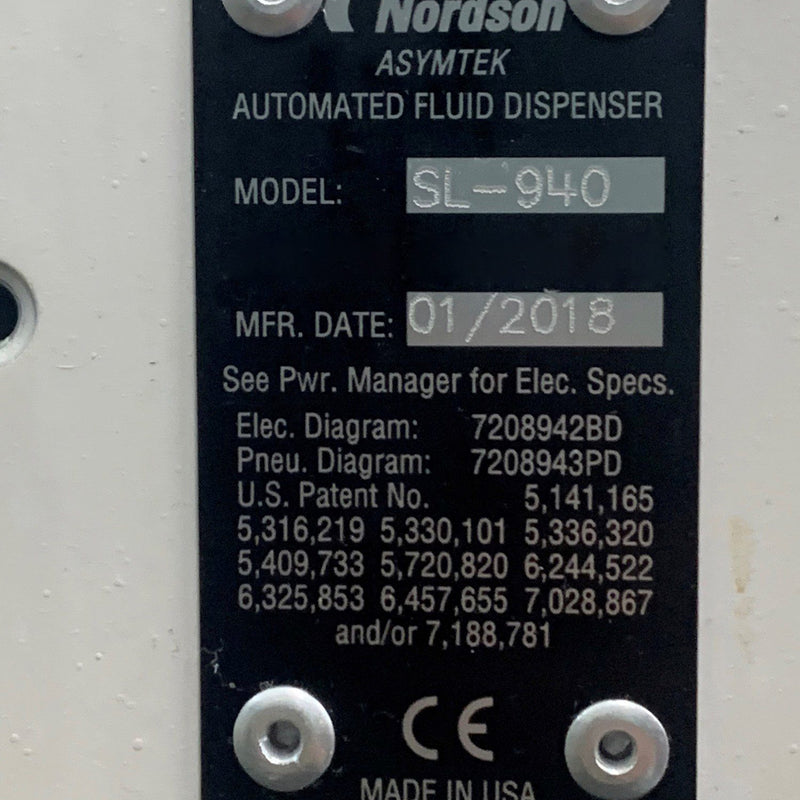 Nordson / Asymtek SL 940 E Automated Spray Machine
