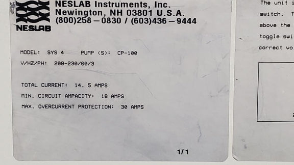 Neslab Coolflow System IV Chiller
