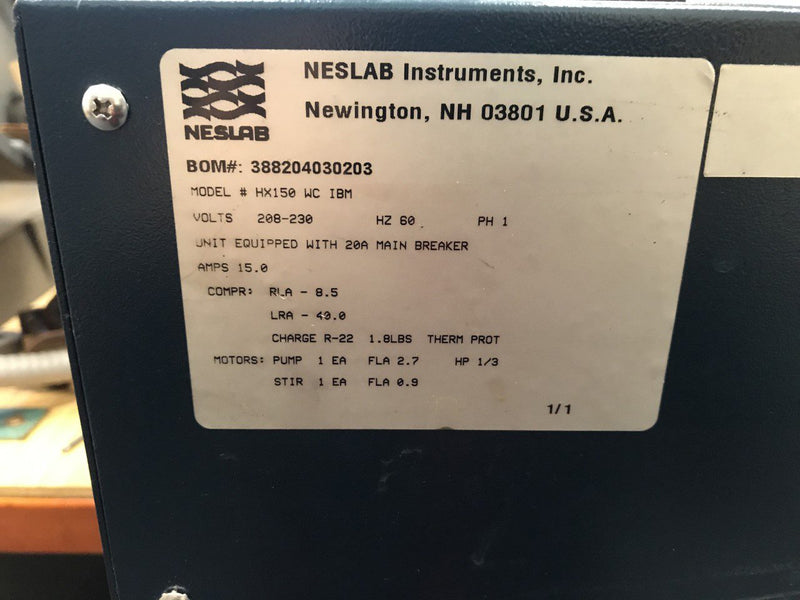 Neslab HX 150 WC IBM Chiller