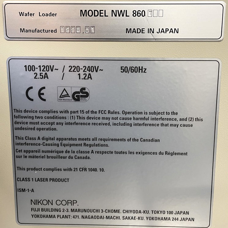 Nikon NWL 860 T Automatic Wafer Loader