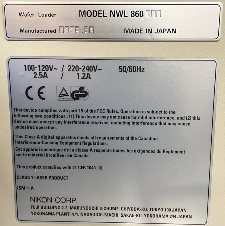 Nikon NWL 860 T Automatic Wafer Loader