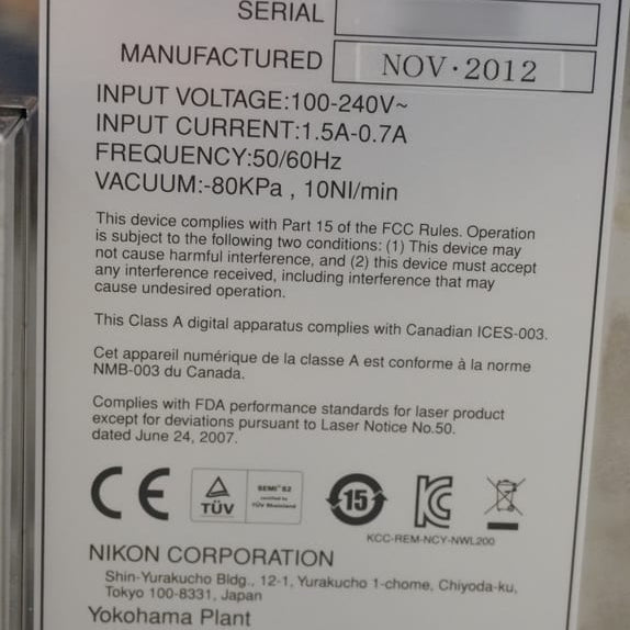 Nikon Automated Wafer Inspection Station