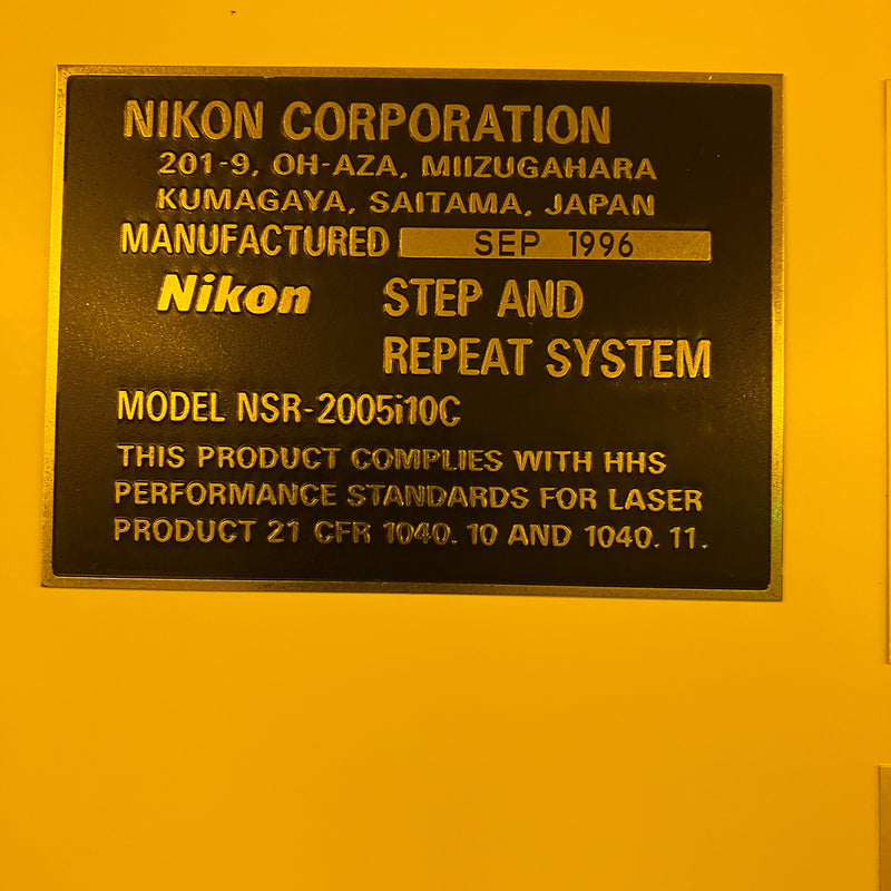 Nikon NSR 2005 i 10 C i-Line Stepper