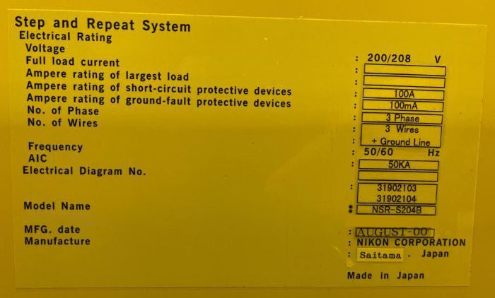 Nikon S 204 B Stepper