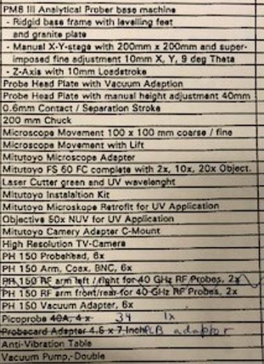 SUSS PM 8 Probe Station