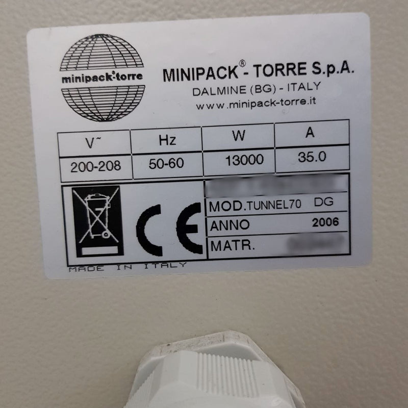 Minipack Tunnel 70 Oven