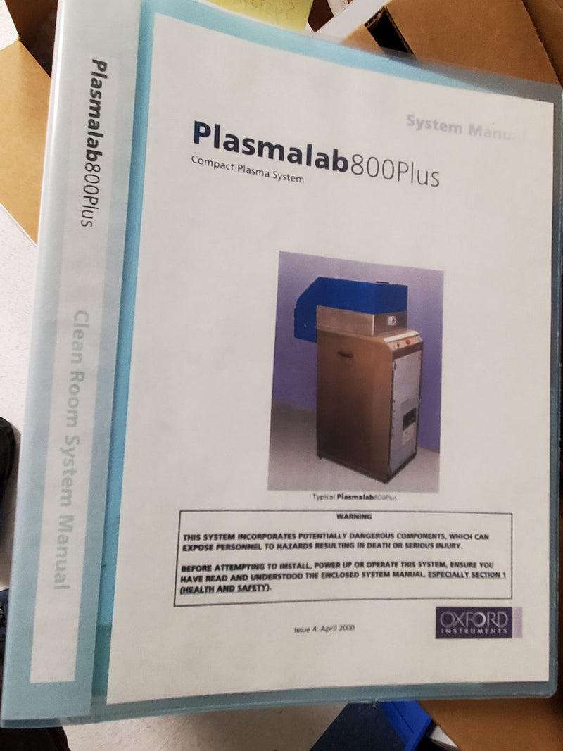 Oxford Plasmalab 800 Plus RIE (Reactive Ion Etcher)