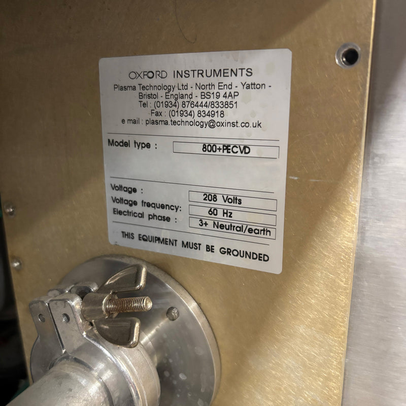 Oxford 800 PECVD (Plasma-Enhanced Chemical Vapor Deposition)