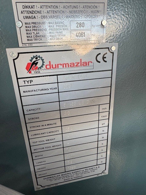 Durmazlar AD R 1260 CNC Press Brake