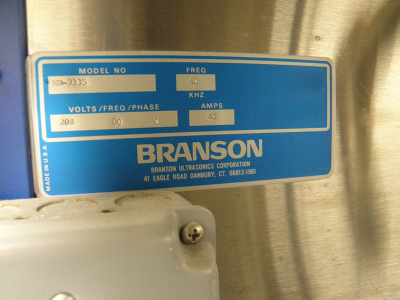 Branson Aqueous Ultrasonic System