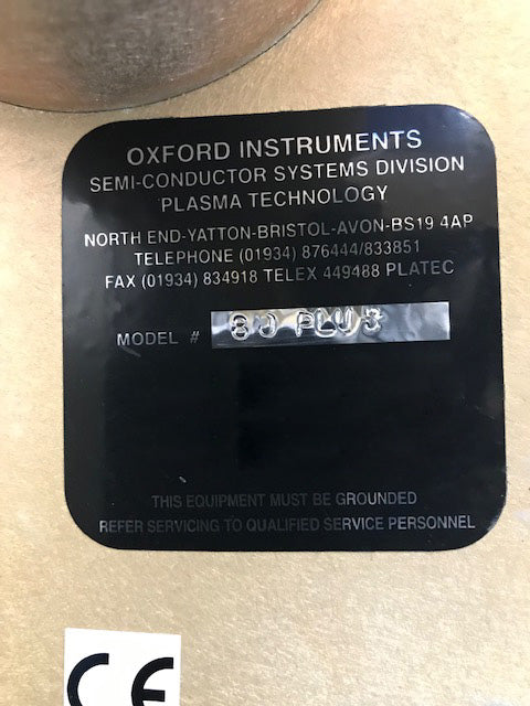 Oxford Plasmalab 80 Plus RIE-PECVD (Reactive Ion Etcher - Plasma-Enhanced Chemical Vapor Deposition)