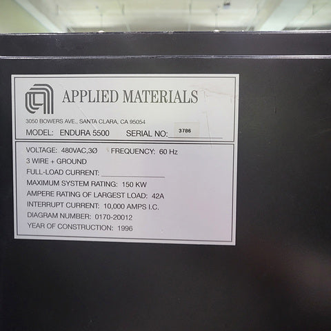 Applied Materials Endura 5500 PVD (Physical Vapor Deposition)