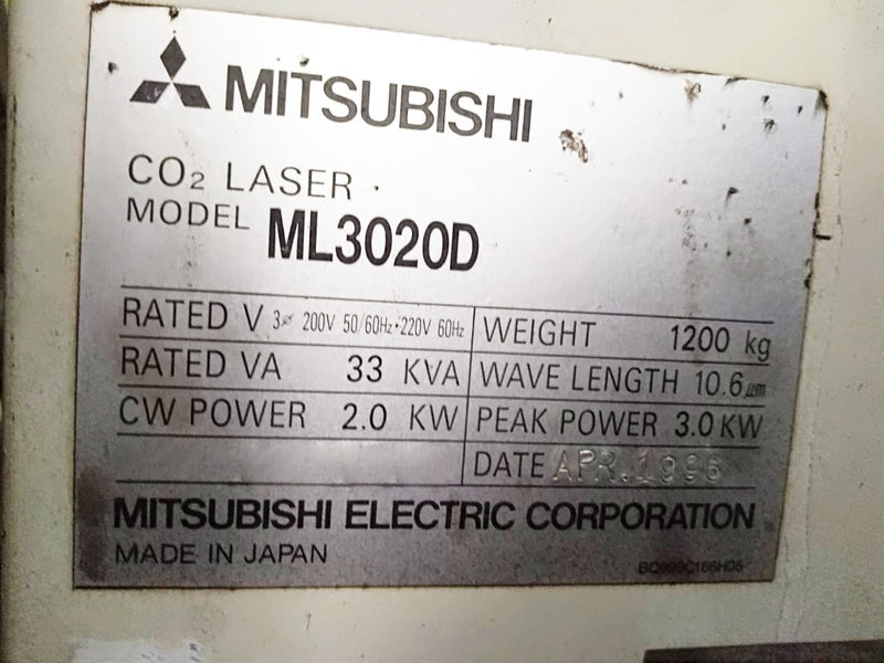 Mitsubishi ML 3020 D CO2 Laser
