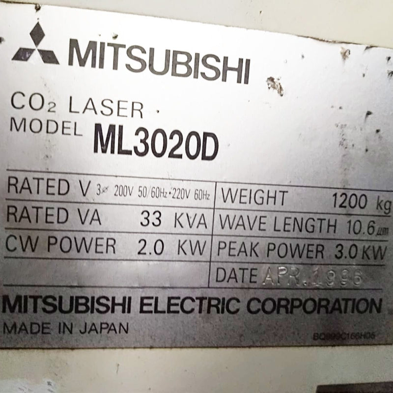 Mitsubishi ML 3020 D CO2 Laser