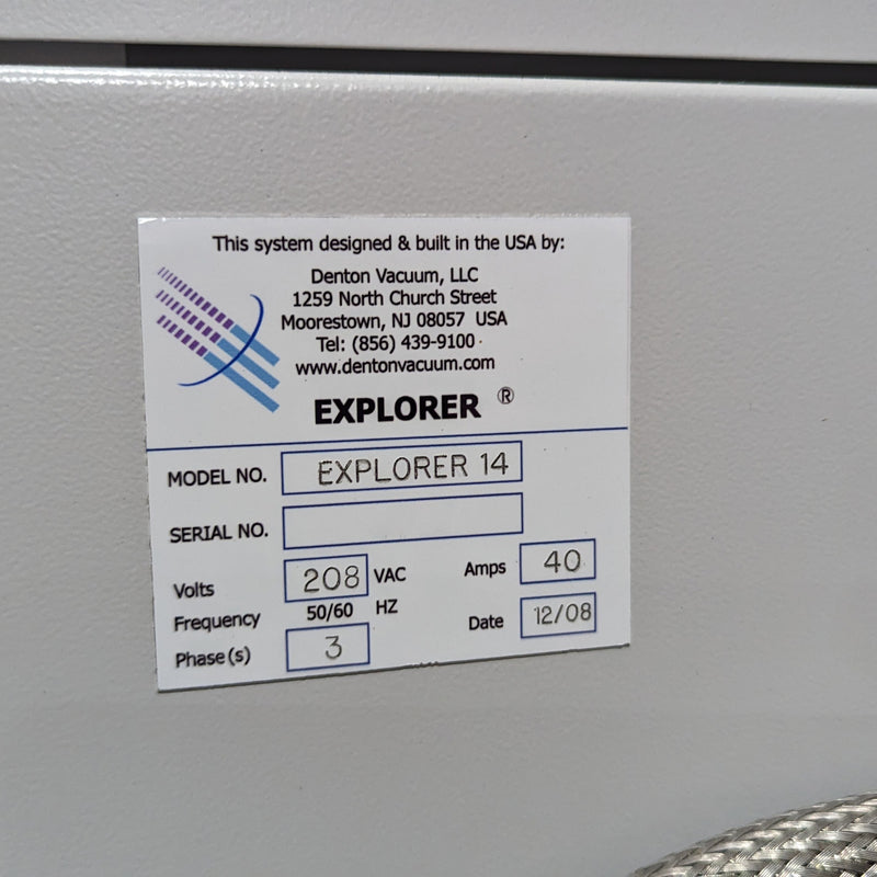 Denton Explorer 14 C 15 SA Thermal Evaporator