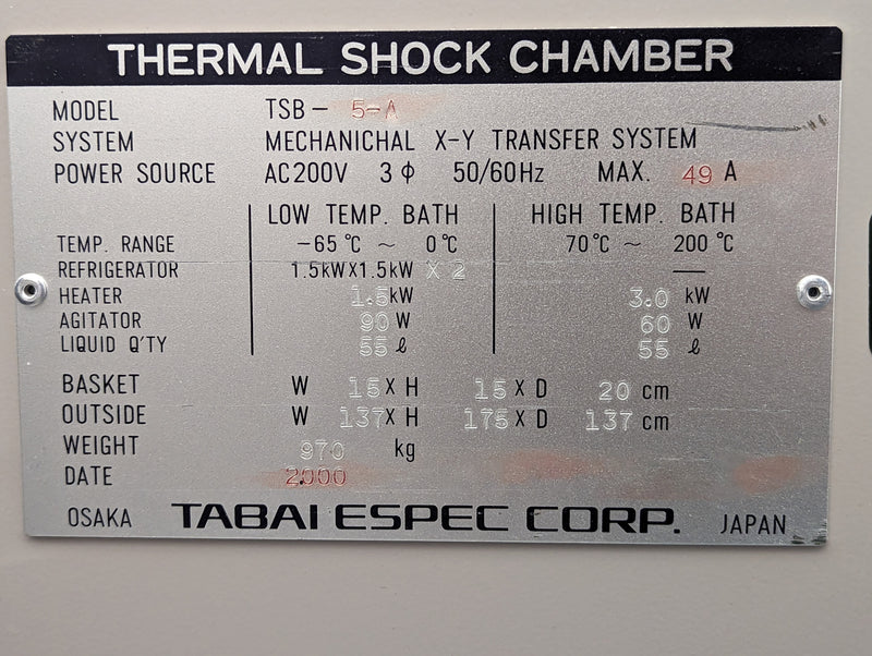 ESPEC TSB 5 A Environmental Chamber