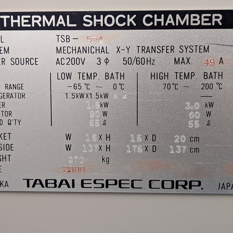 ESPEC TSB 5 A Environmental Chamber