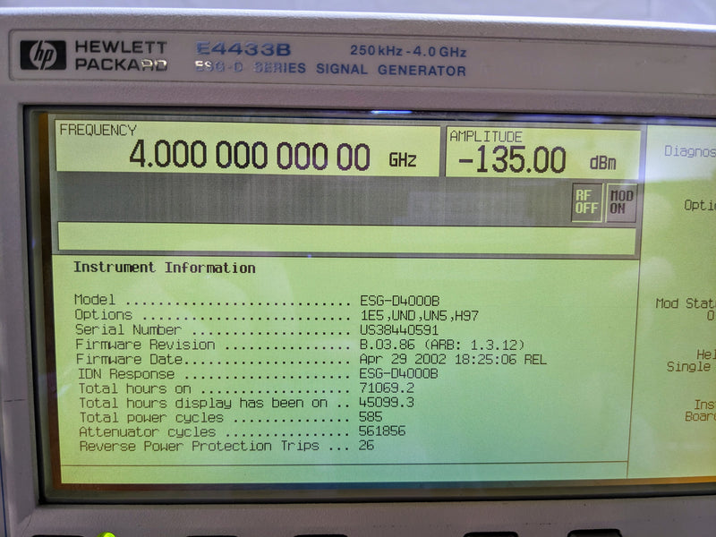 Agilent E 4433 B ESG D Series Signal Generator