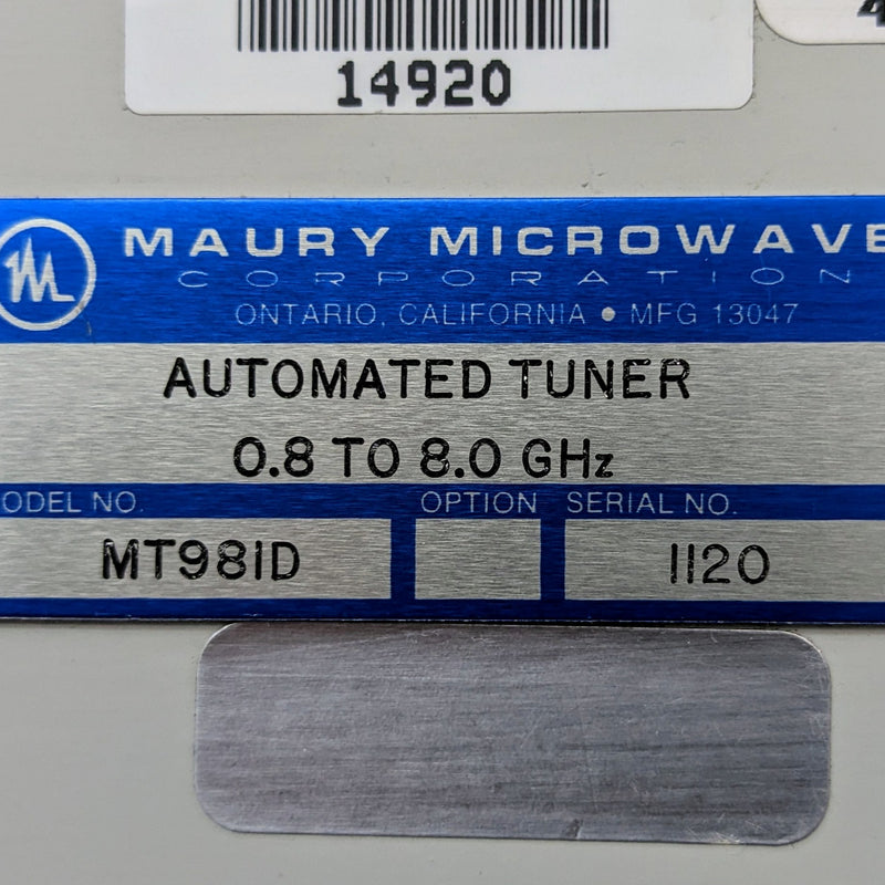Maury Microwave MT 981 D Automated Tuner