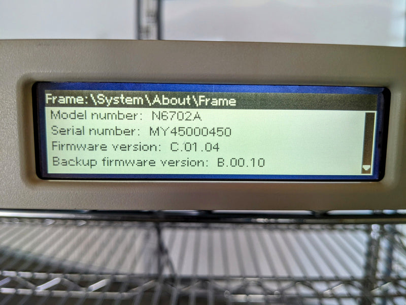 Agilent N 6702 A Low Profile MPS Mainframe