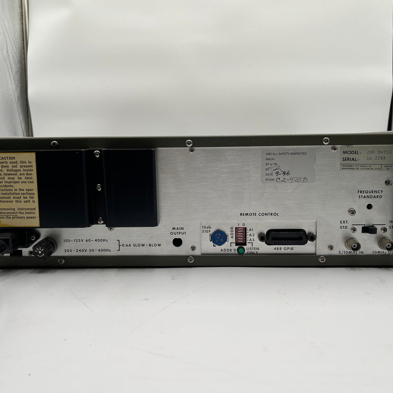 PTS 200 Frequency Synthesizer