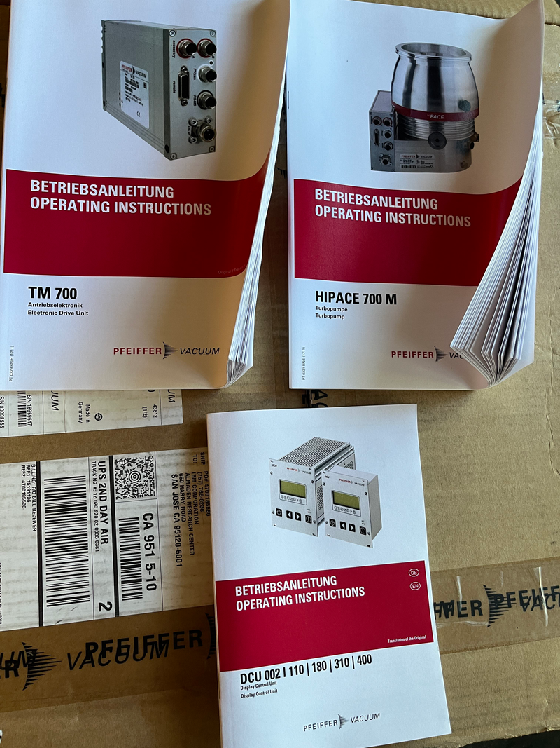 Pfeiffer HiPace 700 M Turbomolecular Vacuum Pump System