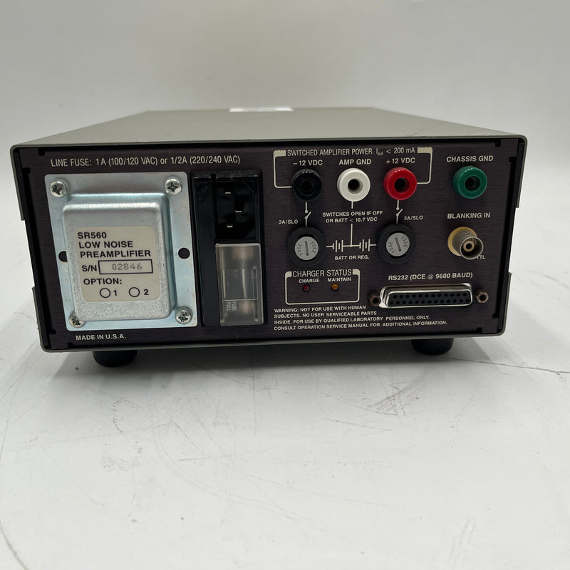 Stanford Research Systems (SRS) SR 560 Low Noise Preamplifier