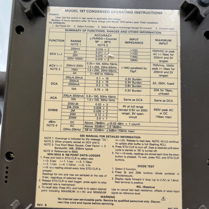 Keithley 197 Autoranging Microvolt DMM