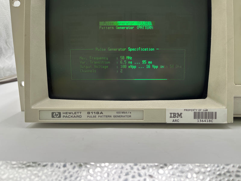 Agilent 8118 A Pulse Pattern Generator