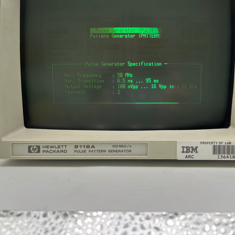 Agilent 8118 A Pulse Pattern Generator