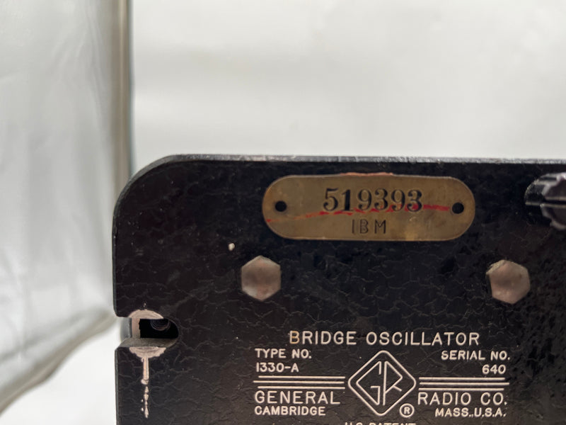 General Radio 1330 A Bridge Oscillator