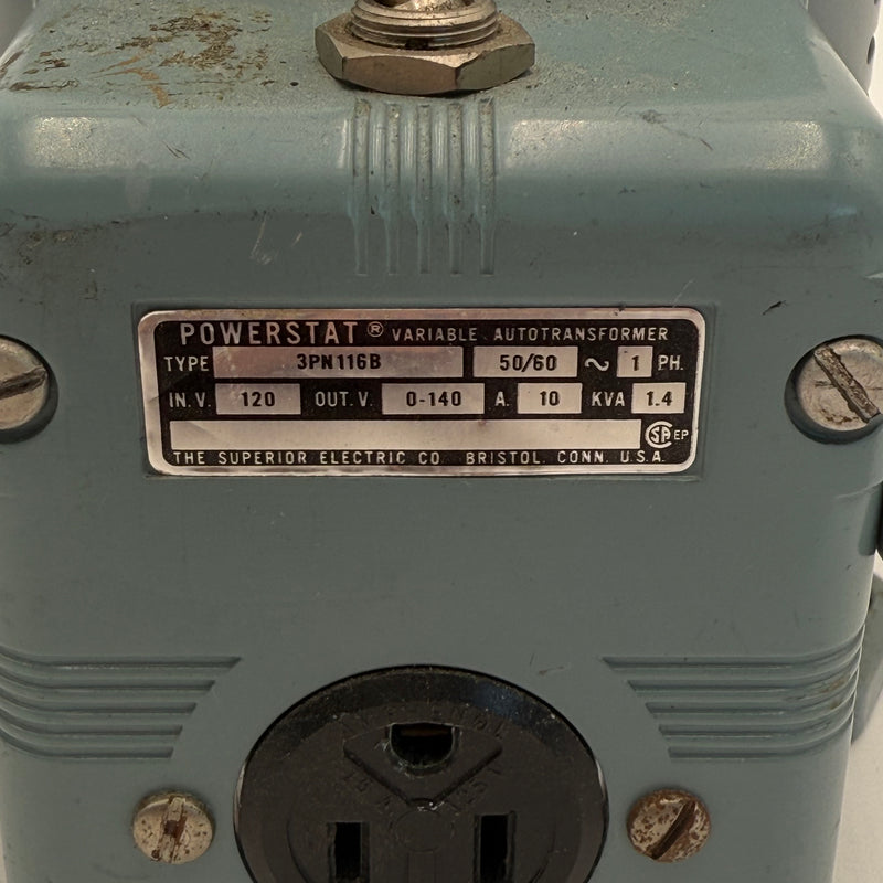 Powerstat 3 PN 116 B Variable Autotransformer