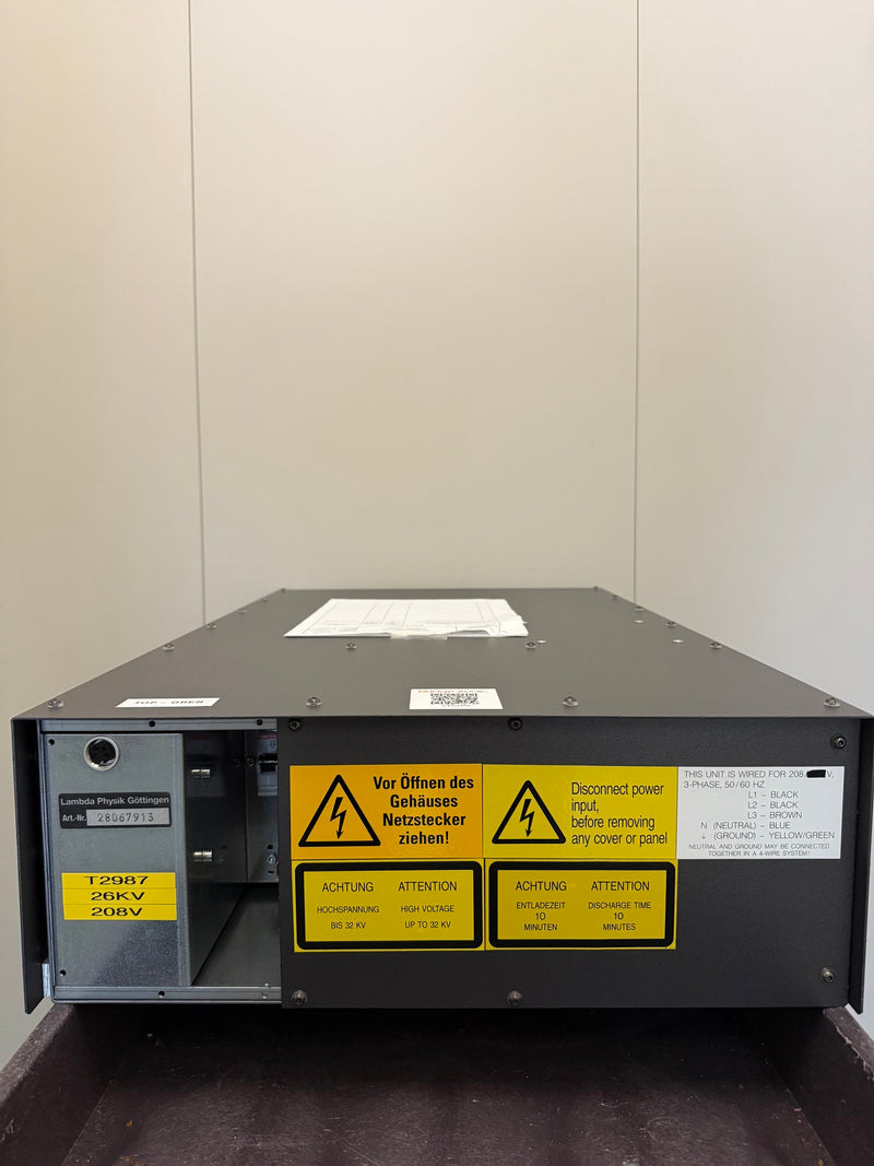 Lambda Physik PU 3000 P High Voltage Power Supply