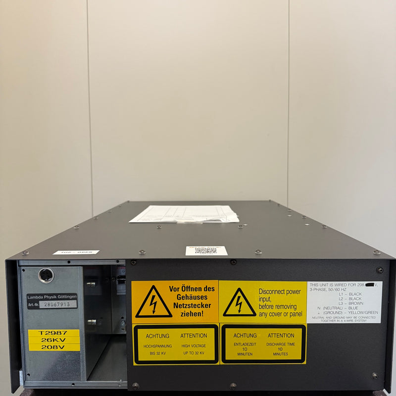Lambda Physik PU 3000 P High Voltage Power Supply