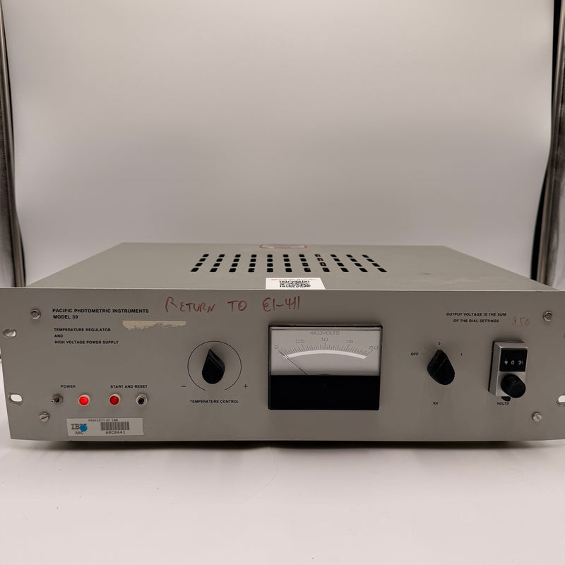 Pacific Photometric 39 Temperature Regulator / High Voltage Power Supply