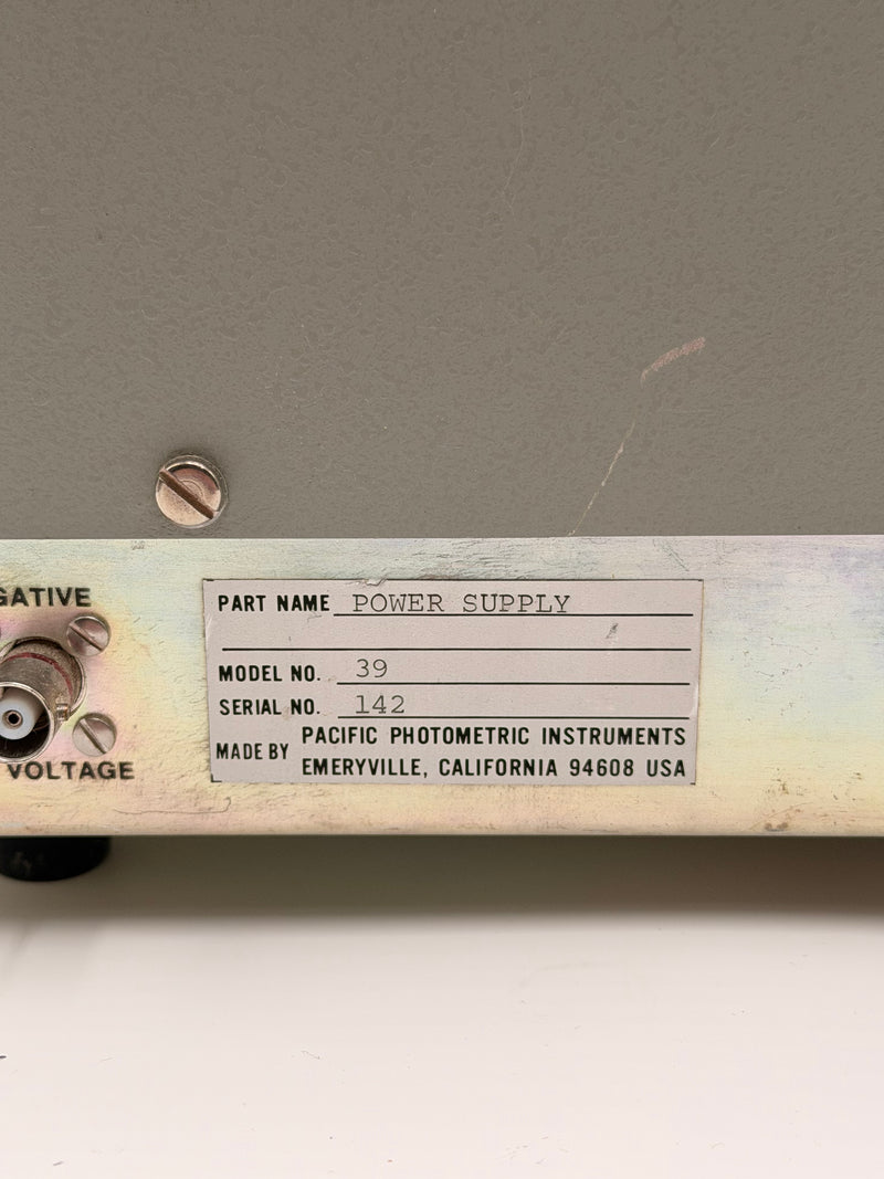 Pacific Photometric 39 Temperature Regulator / High Voltage Power Supply