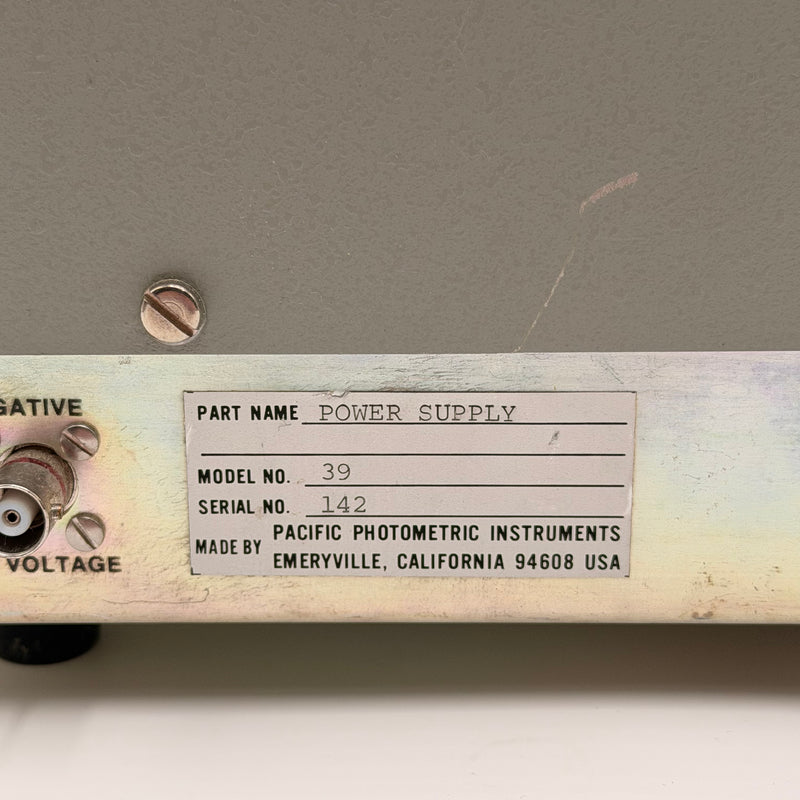 Pacific Photometric 39 Temperature Regulator / High Voltage Power Supply