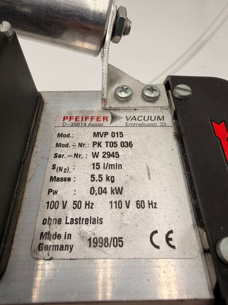 Pfeiffer MVP 015 Vacuum Pump