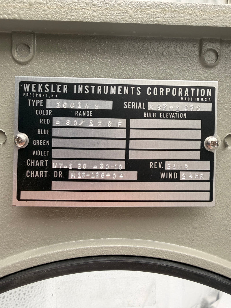 Weksler 10 G 1 A Temperature Recorder